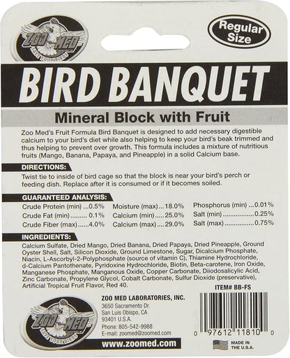 Zoo Med Fruit Bird Banquet Block, Small (Pack of 4)
