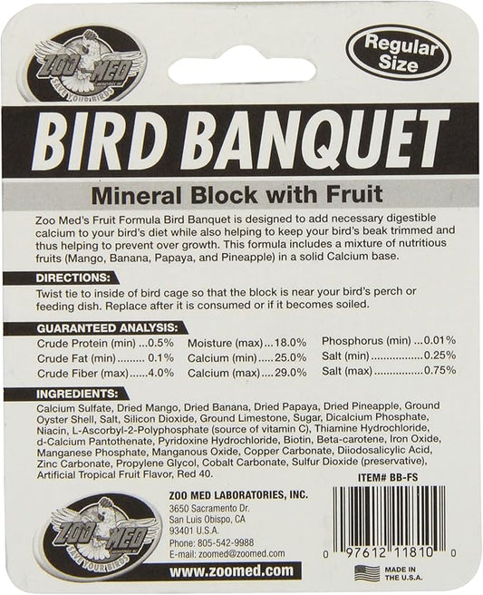 Zoo Med Fruit Bird Banquet Block, Small (Pack of 4)