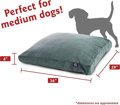 Majestic Pet Villa Rectangle Dog Bed Washable – Non Slip Comfy Pet Bed – Crate Bed with Removable Washable Cover – Kennel Bed for Sleeping, Polyester Fiber, Medium, Azure