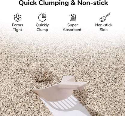 FUKUMARU Tofu Cat Litter - White Tea Scented Natural Lightweight Cat Litter Pellets, Dust Free Quick Clumping, Effective Odor Control, Flushable, Low Tracking, 18lb (6lb x 3 Bags)