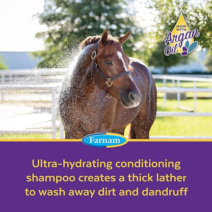 Farnam Vetrolin Bath Ultra-Hydrating Shampoo for Horses and Dogs 32 Ounces,Green (Pack of 2)