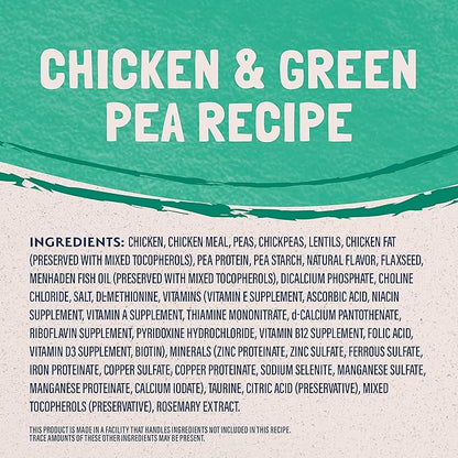 Natural Balance Limited Ingredient Adult Grain-Free Dry Cat Food, Chicken & Green Pea Recipe, 4 Pound (Pack of 1)