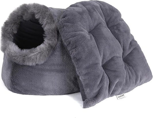 Cat Small Dog Cosy Bed Pets Igloo Bed Hideout Cave, Cushion Washable