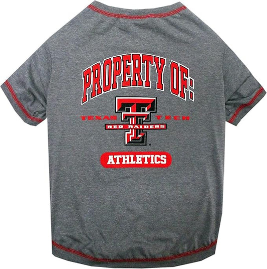 Pets First Collegiate TEXAS TECH RED RAIDERS Dog T-Shirt, Small. - Licensed Shirt for Pets Team Colored with Team Logos.- Premium Stretchable Materials for the Comfrot of your Dog & Cat.