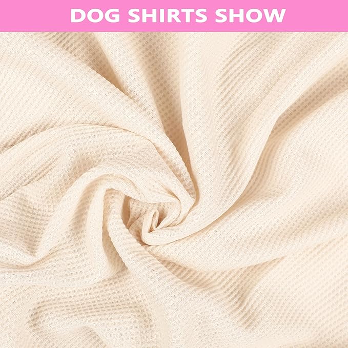 2 Pack Dog Shirt Vest Dog Clothes for Small Dogs Summer Waffle Puppy T-Shirts Soft Sleeveless Pet Clothes Lightweight Medium Large Doggy Outfit Cat Clothing (Pink+Beige, X-Small)