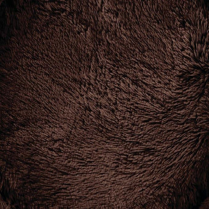 Best Friends by Sheri The Original Calming Donut Dog Bed for Extra-Large Dogs up to 150 lbs, Shag Faux Fur, Dark Brown, 45" x 45"