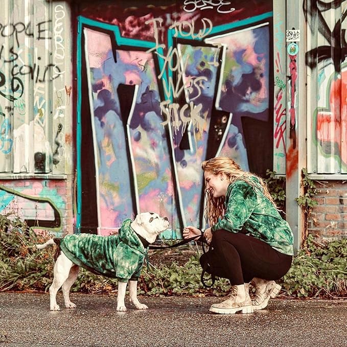 Spark Paws Human Hoodie - Premium Quality, Buttery Soft, Superior Comfort and Fit, Calming Fleece Interior, Suitable for All Styles – Green Skydye - L