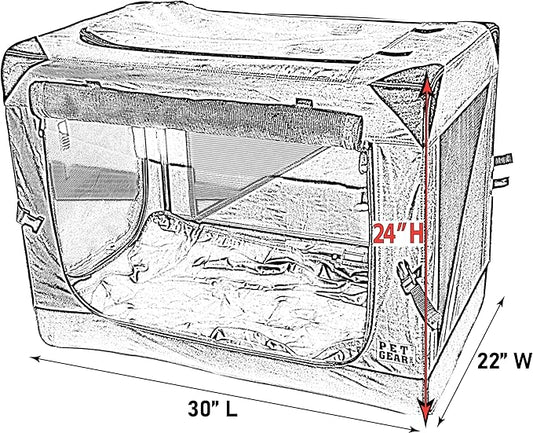 Pet Gear Insta-Fold Soft Crate for Dogs, 30", Sand Dune