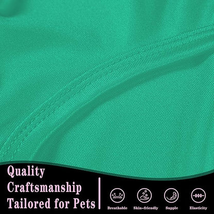 2 Pack Solid Color Dog Shirts - Lightweight, Quick Dry, Breathable Pet T-Shirts for Small to Large Dogs - Stretchy, Durable, Ideal for All Seasons and Holidays.Pink Green XL