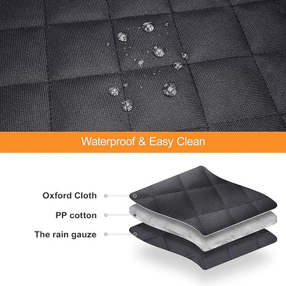 GXT Dog Back Seat Cover Protector for Cars SUV and Trucks with Mesh Window, Scratchproof Nonslip and Waterproof Material(Black)