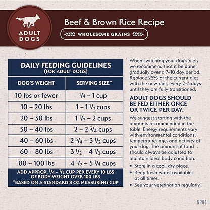 Natural Balance Limited Ingredient Adult Dry Dog Food with Healthy Grains, Beef & Brown Rice Recipe, 24 Pound (Pack of 1)