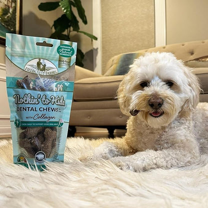 Fieldcrest Farms Nothin’ to Hide Dental Chews with Collagen – 3" Beef‑Flavor Bones, 12‑Pack