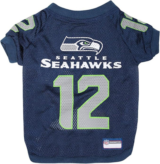 Pets First NFL Seattle Seahawks Jersey for PETS. - SEATTLE SEAHAWKS RAGLAN JERSEY '12th Man' - Small. CUTEST FOOTBALL JERSEY for DOGS & CATS