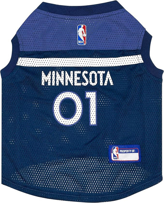 Pets First NBA Minnesota Timberwolves Dog Jersey, Medium- Tank Top Basketball Pet Jersey