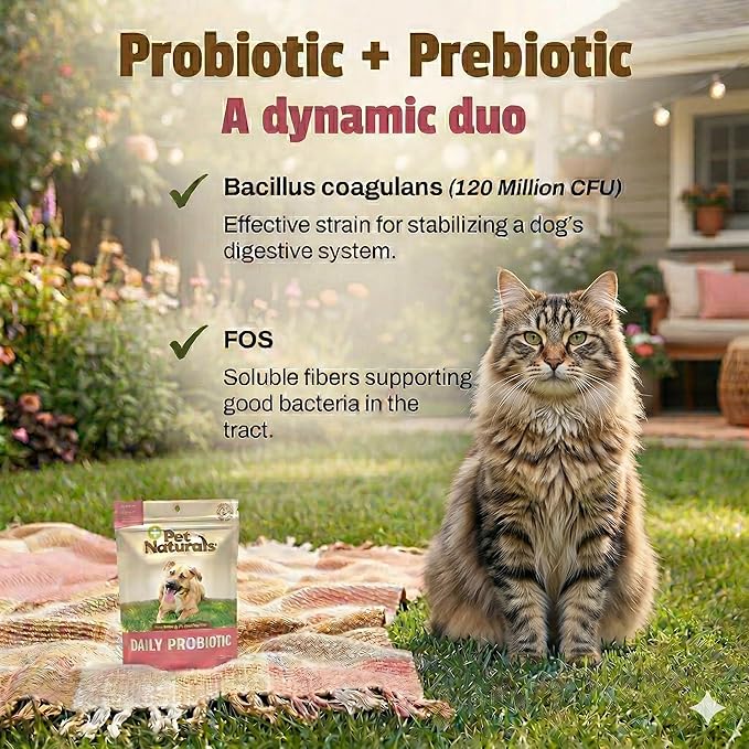 Pet Naturals Daily Probiotic Soft Chews for Cats, Digestive and Immune Support Supplement for Cats, 100 Million CFU Per Chew, Value Size, Duck, 160 Count