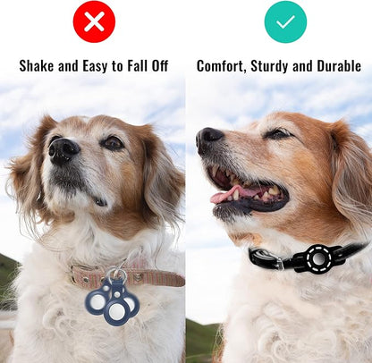 for Air tag Cat Collar Holder for Apple Air Tag, 2 Pack of Pet Collar Holder for Cat and Small Dog Collar Within 1/2 inch and 2 Pack Protector for Air Tag