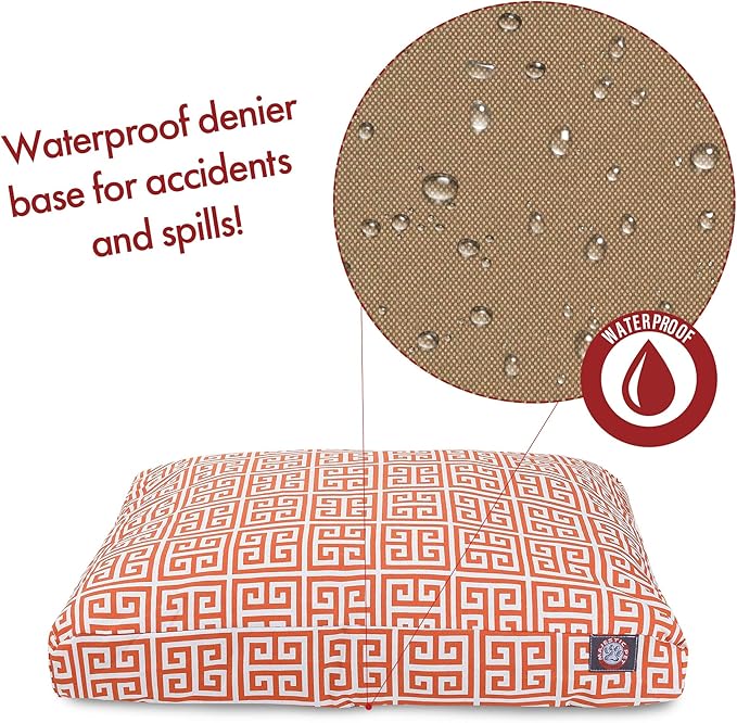 Majestic Pet Towers Rectangle Pet Bed - Orange - X-Large
