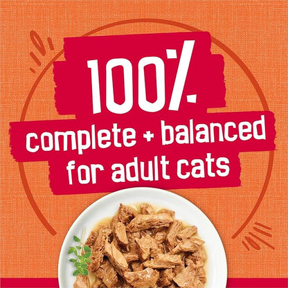 Friskies Purina Prime Filets Chicken and Tuna Dinner in Wet Cat Food Gravy - (Pack of 48) 5.5 oz. Cans