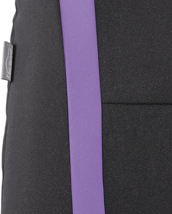 FH Group Car Seat Covers Full Set Cloth - Universal Fit Automotive Seat Covers, Low Back Front Seat Covers, Solid Back Seat Cover, Washable Car Seat Cover for SUV, Sedan and Van Purple