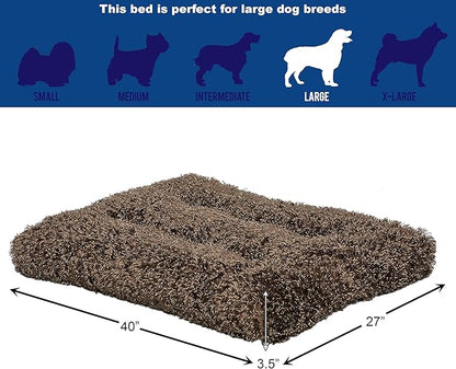 MidWest Homes for Pets Large QuietTime Deluxe Coco Chic Pet Bed, Ultra-Soft & Overstuffed, Machine Washable, Fits 42-inch Crate