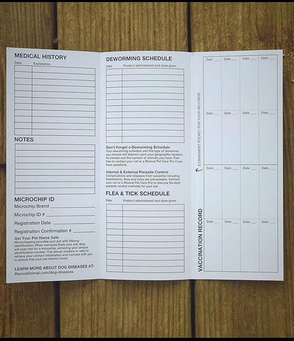 Revival Animal Health, Dog Health Record Booklets, Track Vaccinations, Exams, Deworming & Treatments – Veterinary Record Keeper, Customizable & Compact Format for Pet Owners, Shelters & Vets, 25 Pack
