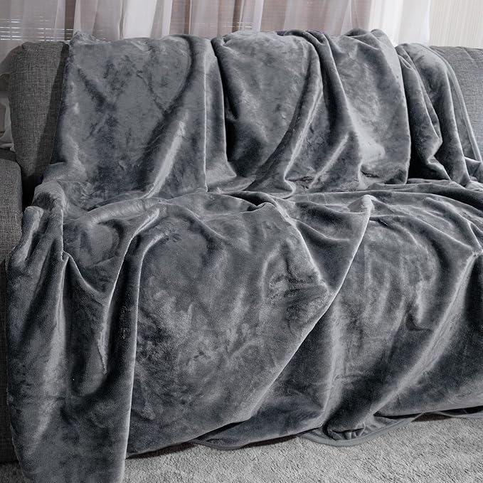 Lavish Home Waterproof Blanket - 80x80 King-Size Blanket for Kids, Pets, and Outdoors - Throw for Bed, Couch, Chair and Car (Gray)