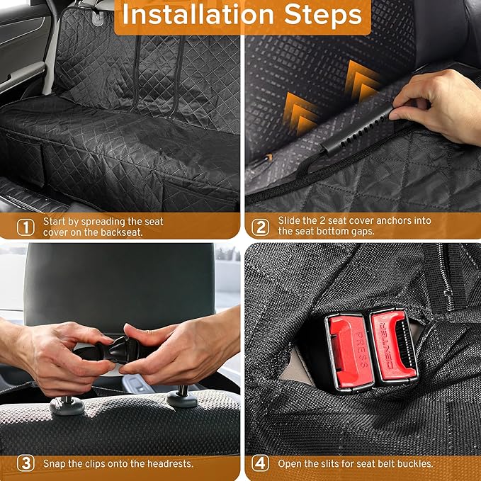 Dog Car Seat Cover for Back Seat Compatible with Honda CRV CR-V HRV HR-V Accessories, Waterproof Non-Slip Pet Bench Backseat Covers 2000-2025 2026 New