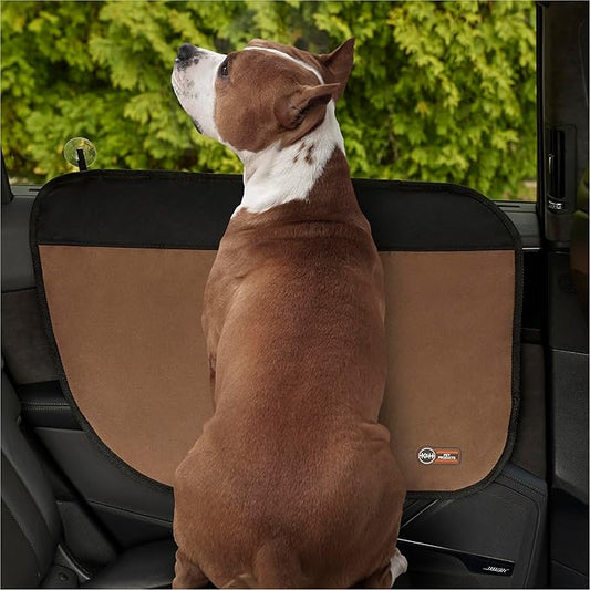 K&H Pet Products Car Door Protector for Dogs, 2 Pack Waterproof Interior Pet Car Door Protector from Dog Scratching, Stay Put Cover Design, Fits Most Vehicles, Washable - 27 x 19in Tan