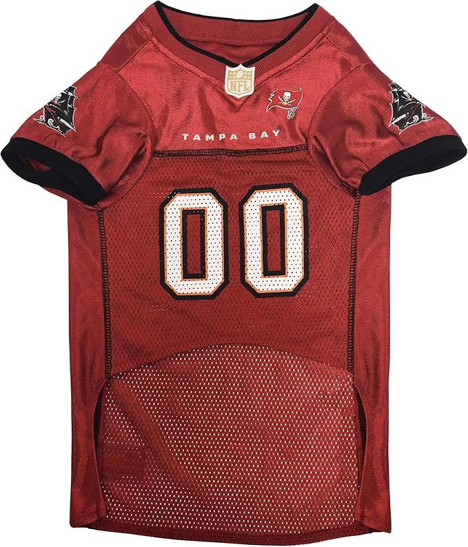NFL Tampa Bay Buccaneers Dog Jersey, Size: XX-Large. Best Football Jersey Costume for Dogs & Cats. Licensed Jersey Shirt