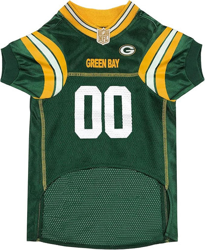 NFL Green Bay Packers Dog Jersey, Size: X-Large. Best Football Jersey Costume for Dogs & Cats. Licensed Jersey Shirt