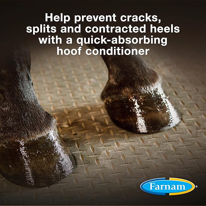Farnam Horseshoer's Secret Deep-Penetrating Hoof Oil for Horses, Conditions Dry Hooves, Prevents Cracks, Splits & Contracted Heels, Contains Avocado, Glycerine & Mineral Oils, Fast Absorbing, 32 Oz