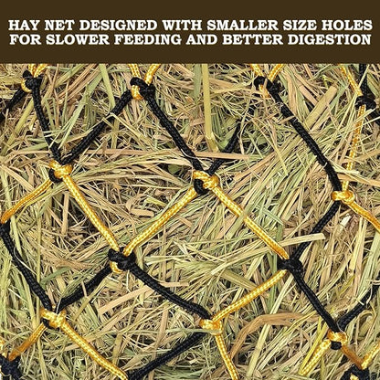 2PCS Hay Net for Horses,Slow Feed Hay Bag for Horses Goat Sheep,Hanging Hay Feeder Bag for Horses Stable Stall Paddock Rest Toy