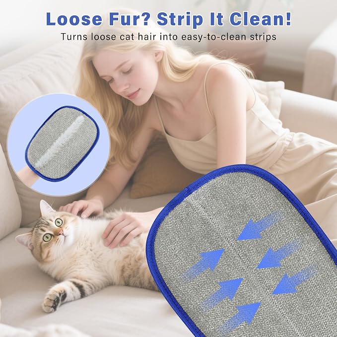 MOSTY Reusable Electrostatic Pet Hair Removal Glove, Magic Brush Pet Hair | for Dogs & Cats, Magic Quick Fur Remover Tool for Sofa, Couch, Carpet Laundry & Car Seats, Must for Pet Owner