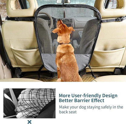 Petsfit Dog Car Barrier Vehicle Pet Barrier Backseat Mesh Dog Car Divider Net with Adjusting Rope and Hook Suitable for SUV Pickup and Small Cars
