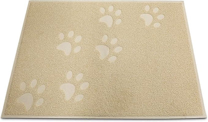Andalus Extra Large Cat Litter Mat, Pack of 1 - Waterproof, Non-Slip & Easy to Clean Cat Litter Box Mat for Extra Efficient Pet Litter-Trapping, Beige (35” X 23”)