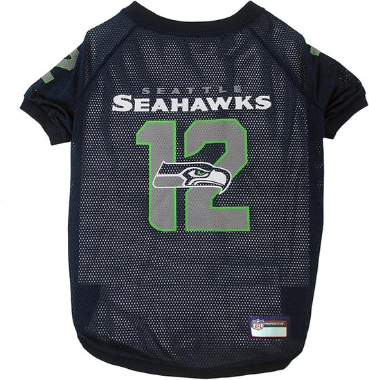 Pets First Seattle Seahawks NFL Jersey - 12th Man - X-Small. Cutest Football Jersey for Dogs & Cats