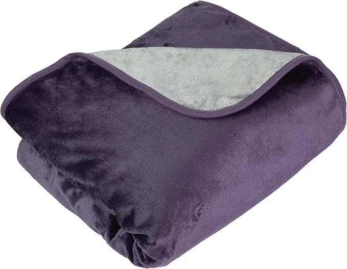 Lavish Home Waterproof Blanket - 80x80 King-Size Blanket for Kids, Pets, and Outdoors - Throw for Bed, Couch, Chair and Car (Purple)