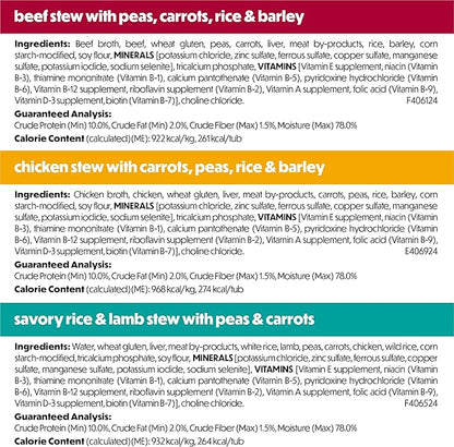 Purina Beneful Protein Gravy Wet Dog Food Variety Pack Freshly Prepared Meals Stew - (Pack of 6) 10 oz. Tubs