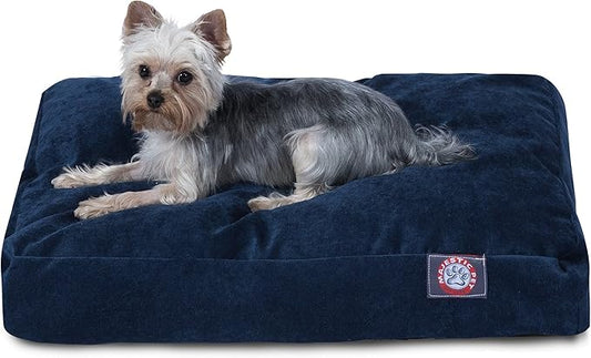 Majestic Pet Villa Rectangle Dog Bed Washable – Non Slip Comfy Pet Bed – Crate Bed with Removable Washable Cover – Kennel Bed for Sleeping, Polyester Fiber, Large, Navy