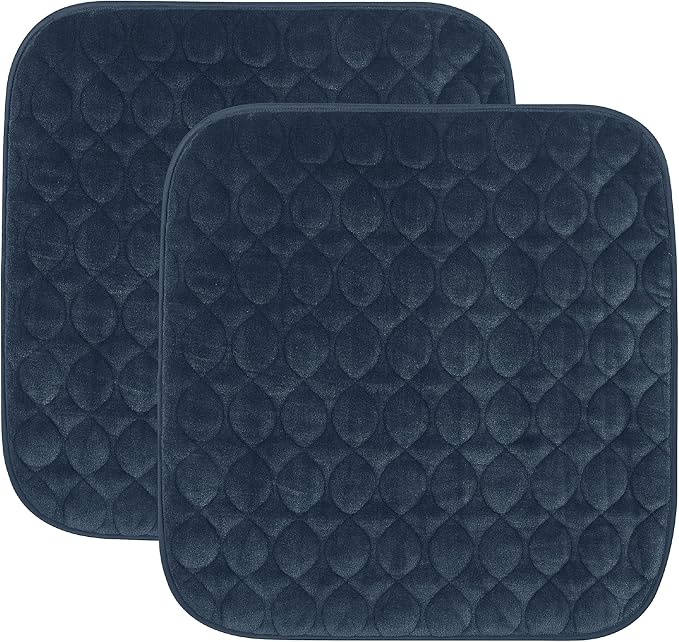 FRESH IDEAS Waterproof & Washable Seat Protector Pad, Navy, 2-Pack