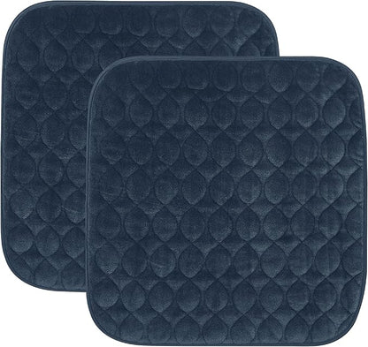 FRESH IDEAS Waterproof & Washable Seat Protector Pad, Navy, 2-Pack
