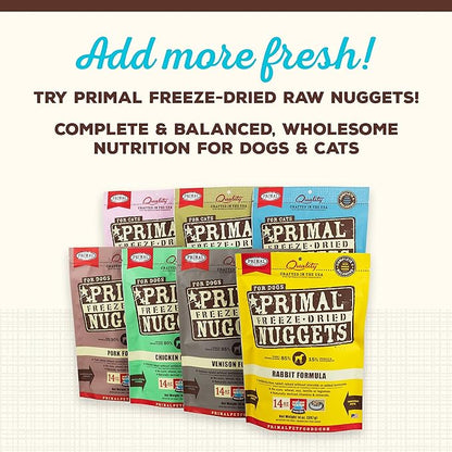 Primal Dog Food Toppers & Cat Food Toppers, Cupboard Cuts, Grain Free Meal Mixers with Probiotics, Raw Freeze Dried Dog Treats & Cat Treats, Great for Training (Fish, 3.5 oz)