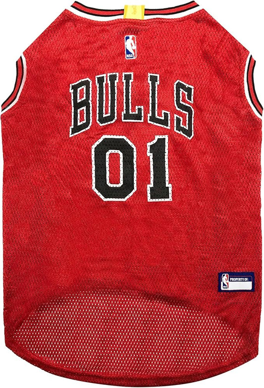 Pets First NBA CHICAGO BULLS DOG Jersey, Medium - Tank Top Basketball Pet Jersey