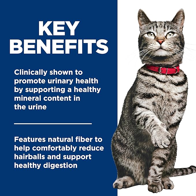 Hill's Science Diet Adult Urinary & Hairball Control Wet Cat Food Variety Pack, Chicken Stew, Vegetables & Tuna Stew, 2.9 oz. Cans, 12-Pack