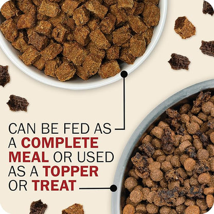 Redbarn Powerfood Air Dried Dog Food - 95% Beef & Beef Organs - High Protein Grain-Free Non-GMO Premium Dry Full Feed or Topper Made in USA with Omega 3 Salmon Oil Flaxseed - 2.5 Ounce