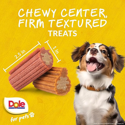 Dole for Pets Dog Chews, Assorted Strawberry + Pineapple Fruit-Flavored Treats, Real Fruit Flavor, No Artificial Colors Flavors or Preservatives, No Wheat Corn Soy, 7.05 Oz Bag - 6 Pack