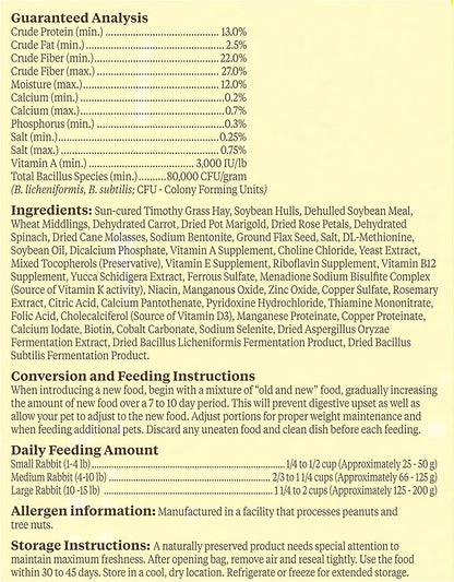 Kaytee Food from The Wild Natural Pet Rabbit Food,4 Pound,(Pack of 2)