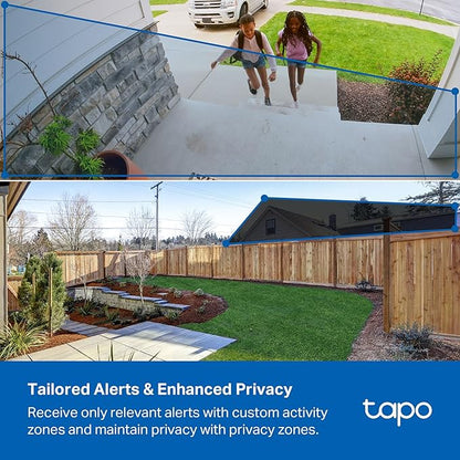 Tapo TP-Link C400 KIT Outdoor Battery Camera w/Solar Panel Base, Wireless, 1080P, Free Person/Vehicle Detection, SD/Cloud Storage, Color Night Vision, No Hub Needed, Works w/Alexa