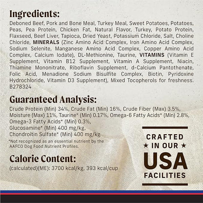 Merrick Backcountry Grain Free Dry Adult Dog Food, Kibble With Freeze Dried Raw Pieces, Hero’s Banquet Recipe - 20.0 lb. Bag