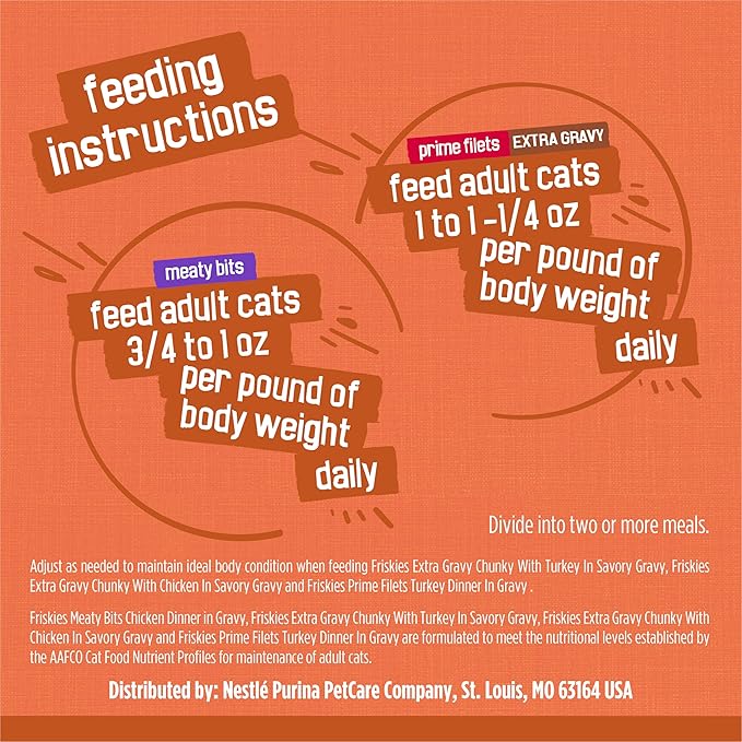 Purina Friskies Wet Cat Food Gravy, TurChicken Extra Gravy Chunky, Meaty Bits and Prime Filets - 5.5 oz. Cans (Pack of 80)